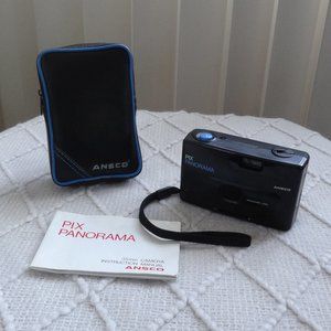 ANSCO ~ Pix PANORAMA ~ 35mm CAMERA ~ Case ~ Manual ~ Like NEW